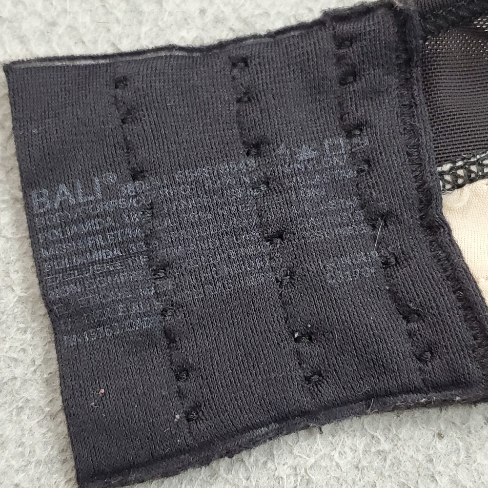 Bali Women Bra 38D Black Floral Underwired Lace Strap - Picture 4 of 9